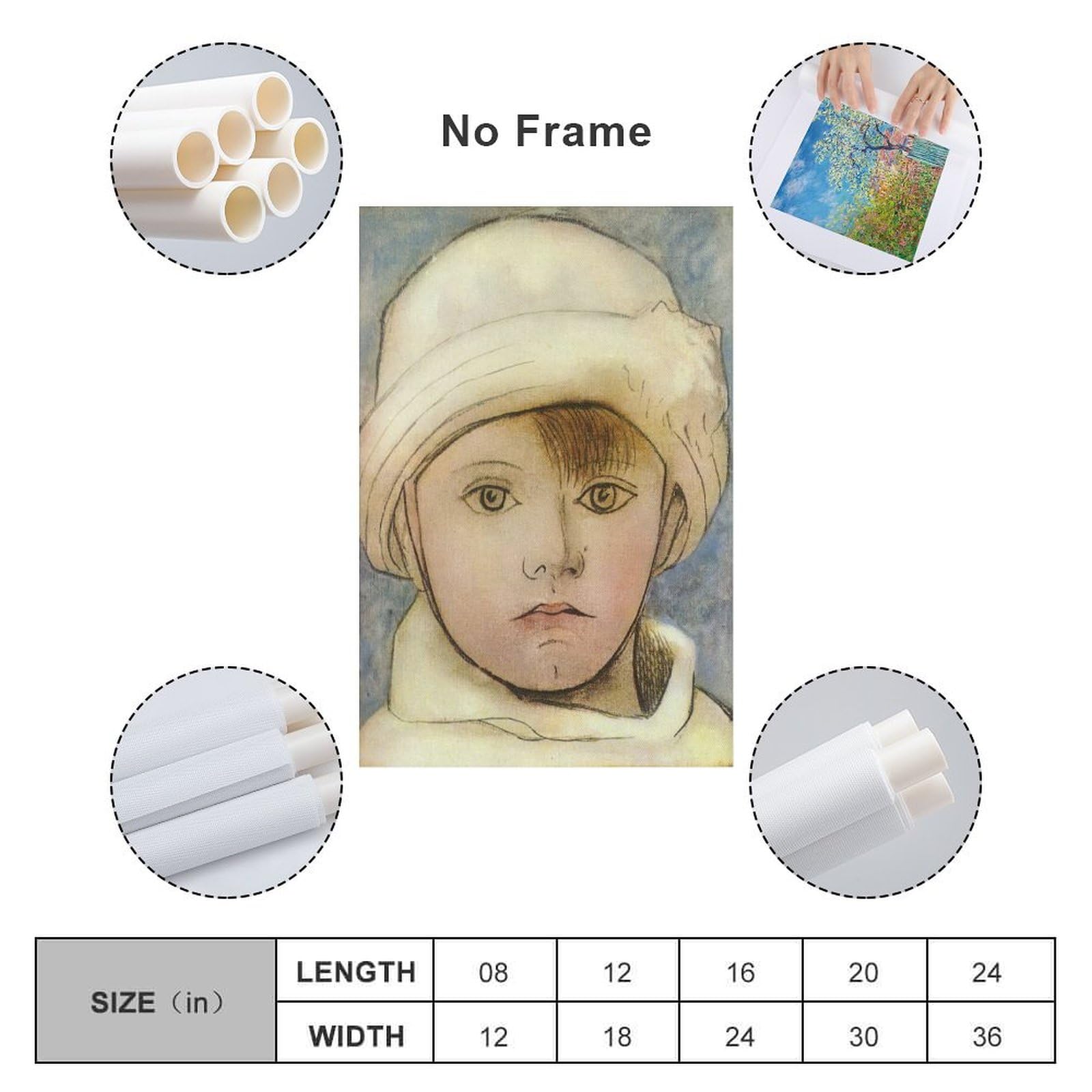 ピカソ　子供の世界　仔羊を連れたパウロ、画家の息子、二歳　複製画 ピカソ 子供の世界 仔羊を連れたパウロ、画家の息子、二歳 複製